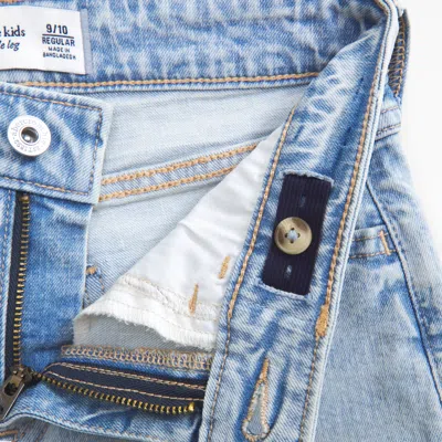 Abercrombie & Fitch High Rise Wide Leg Jeans In Blue