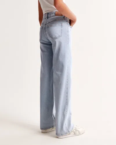 Abercrombie & Fitch High Rise Wide Leg Jeans In Blue