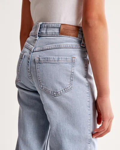Abercrombie & Fitch High Rise Wide Leg Jeans In Blue