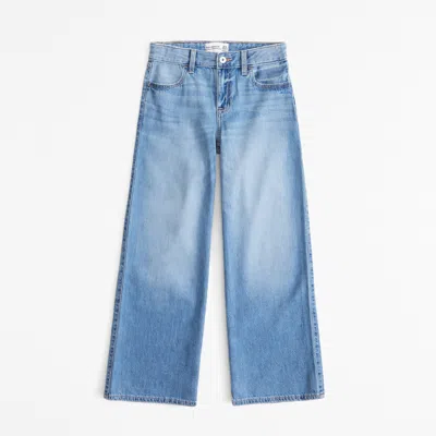 Abercrombie & Fitch Lightweight High Rise Ultra Wide Leg Jeans In Blue