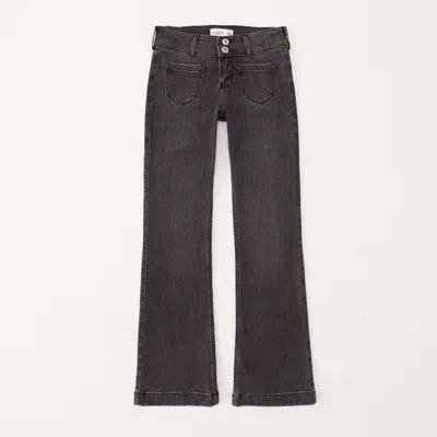 Abercrombie & Fitch Low Rise Bootcut Jeans In Black