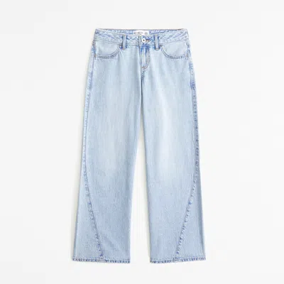 Abercrombie & Fitch Lightweight Low Rise Baggy Jeans In Brown