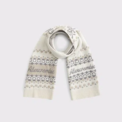 Abercrombie & Fitch Logo Scarf In Multi