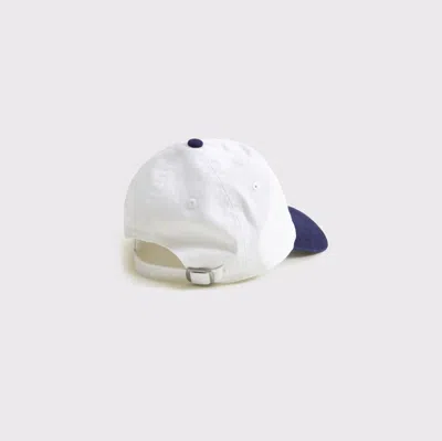 Abercrombie & Fitch Graphic Baseball Hat In White