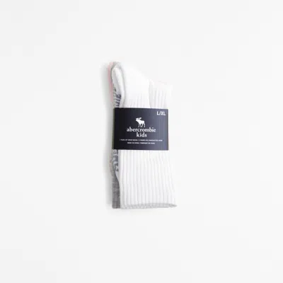 Abercrombie & Fitch 3-pack Crew Socks In Gray