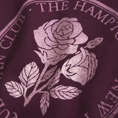 Abercrombie & Fitch Off-the-shoulder Graphic Crew Sweatshirt In Purple