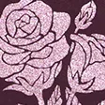 Abercrombie & Fitch Off-the-shoulder Graphic Crew Sweatshirt In Purple