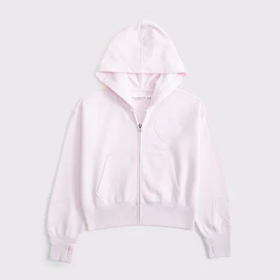 Abercrombie & Fitch Essential Full-zip Hoodie In Pink
