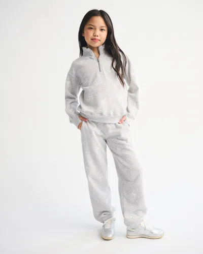 Abercrombie & Fitch Essential Quarter-zip Sweatshirt In Gray