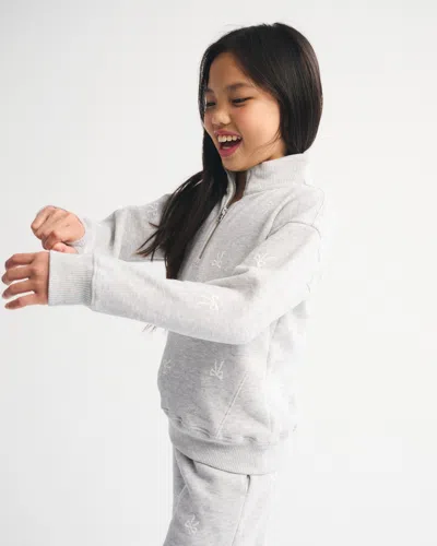 Abercrombie & Fitch Essential Quarter-zip Sweatshirt In Gray