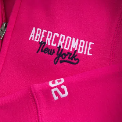 Abercrombie & Fitch Faux Fur-lined Full-zip Hoodie In Pink
