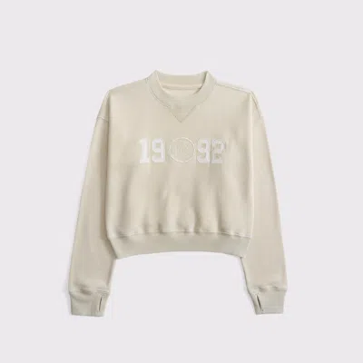 Abercrombie & Fitch Logo Crew Sweatshirt In Black