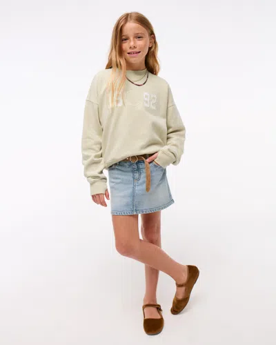 Abercrombie & Fitch Logo Crew Sweatshirt In Black