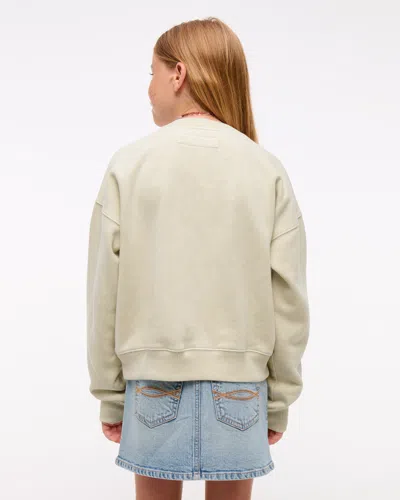 Abercrombie & Fitch Logo Crew Sweatshirt In Black