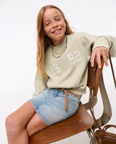 Abercrombie & Fitch Logo Crew Sweatshirt In Black