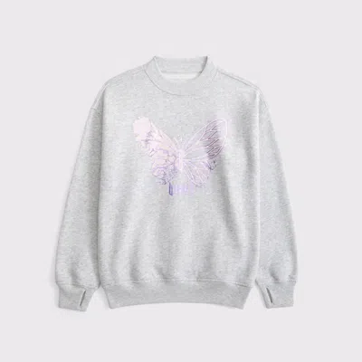 Abercrombie & Fitch Legging-friendly Wicked Graphic Crew Sweatshirt In Brown