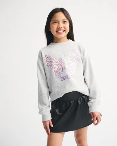 Abercrombie & Fitch Legging-friendly Wicked Graphic Crew Sweatshirt In Brown