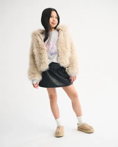 Abercrombie & Fitch Legging-friendly Wicked Graphic Crew Sweatshirt In Brown