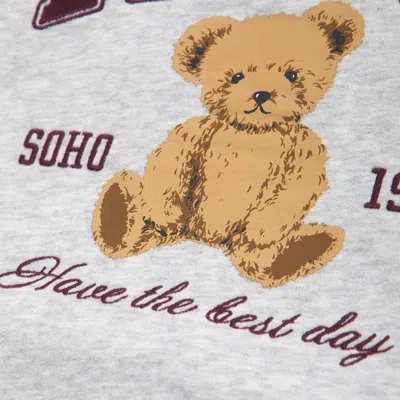 Abercrombie & Fitch Oversized Graphic Popover Hoodie In Gray