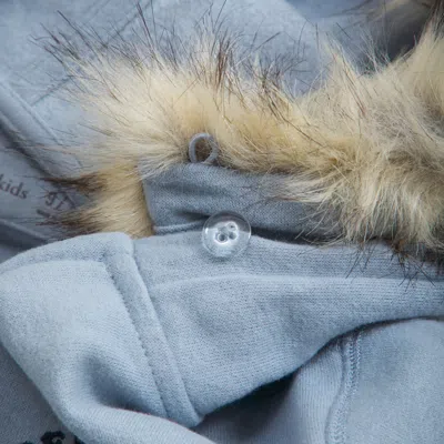 Abercrombie & Fitch Faux Fur-lined Full-zip Hoodie In Blue