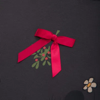 Abercrombie & Fitch Legging-friendly Festive Mickey Mouse Graphic Crew Sweatshirt In Gray