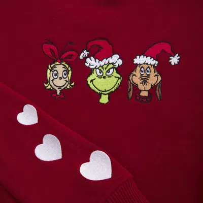 Abercrombie & Fitch Legging-friendly The Grinch Graphic Crew Sweatshirt In Red