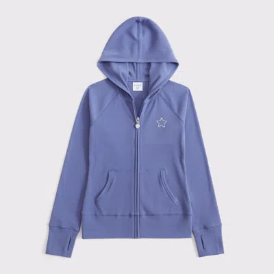 Abercrombie & Fitch Slim Full-zip Hoodie In Blue