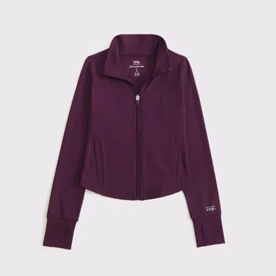 Abercrombie & Fitch Ypb Mockneck Full-zip In Purple