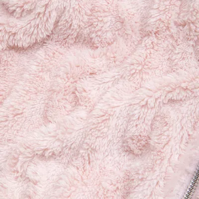 Abercrombie & Fitch Sherpa Full-zip Hoodie In Pink