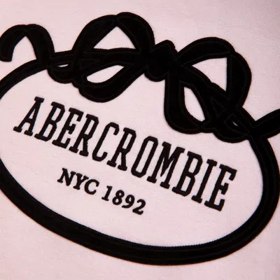 Abercrombie & Fitch Logo Crew Sweatshirt In Pink