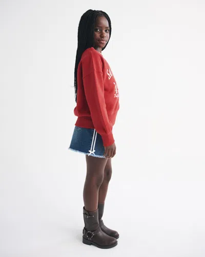 Abercrombie & Fitch San Francisco 49ers Off-the-shoulder Graphic Crew Sweatshirt In White