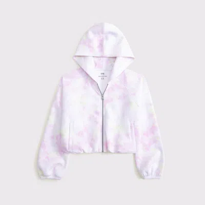 Abercrombie & Fitch Ypb Neoknit Bubble Hem Full-zip Hoodie In Blue