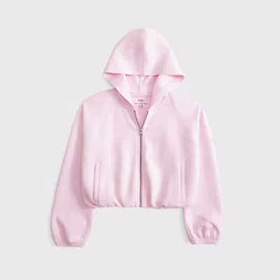 Abercrombie & Fitch Ypb Neoknit Bubble Hem Full-zip Hoodie In Blue