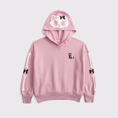 Abercrombie & Fitch Spooky Graphic Popover Hoodie In Pink
