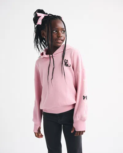 Abercrombie & Fitch Spooky Graphic Popover Hoodie In Pink