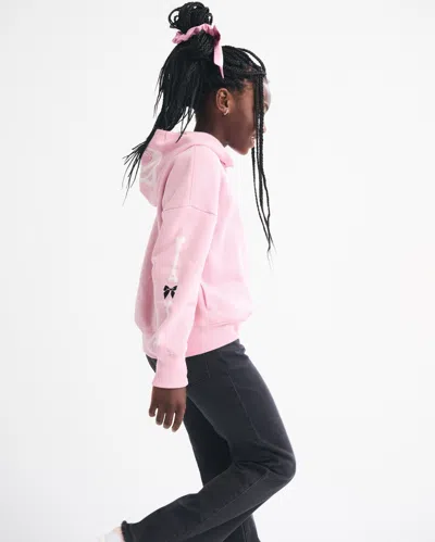 Abercrombie & Fitch Spooky Graphic Popover Hoodie In Pink