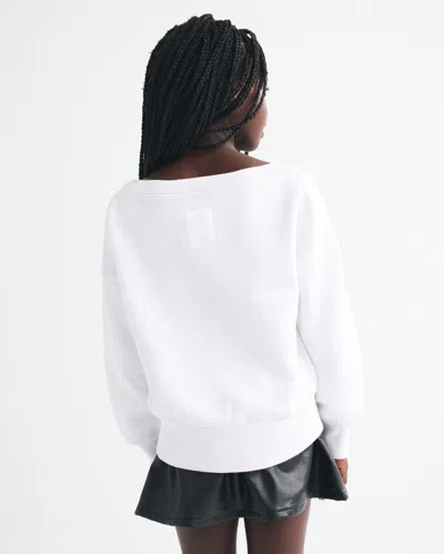 Abercrombie & Fitch Kansas City Chiefs Off-the-shoulder Graphic Crew Sweatshirt In White