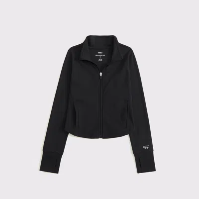 Abercrombie & Fitch Ypb Mockneck Full-zip In Black