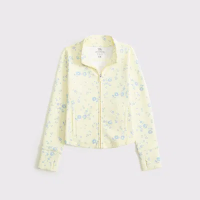 Abercrombie & Fitch Ypb Neoknit Full-zip In Yellow