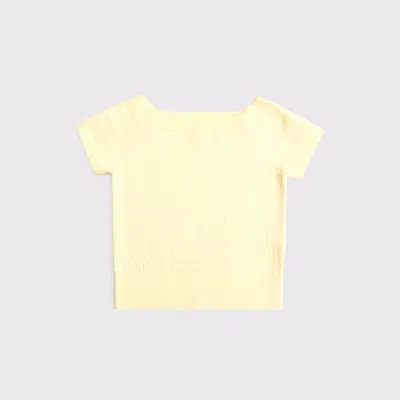 Abercrombie & Fitch Slim Sweater Top In Yellow