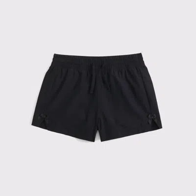 Abercrombie & Fitch Ypb High Rise Bow Shorts In Black