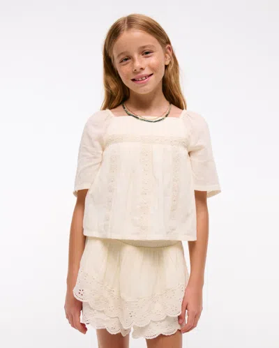 Abercrombie & Fitch Ruffle Shorts In Yellow