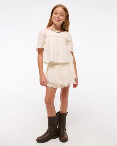 Abercrombie & Fitch Ruffle Shorts In Yellow