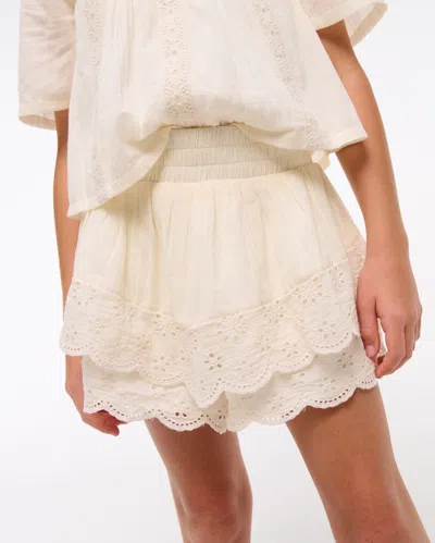 Abercrombie & Fitch Ruffle Shorts In Yellow