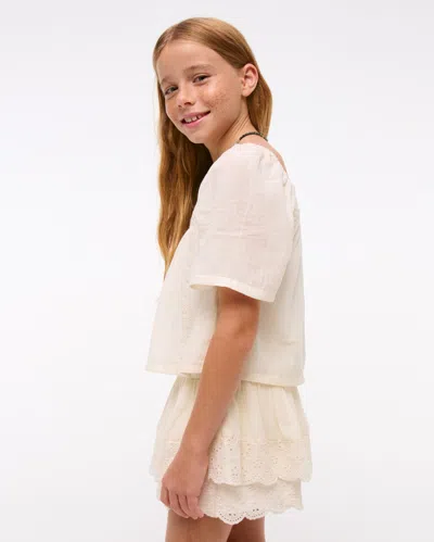 Abercrombie & Fitch Ruffle Shorts In Yellow