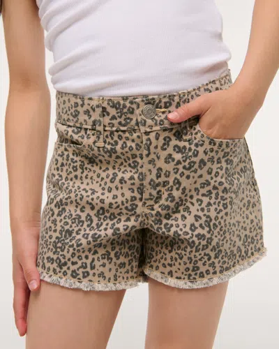 Abercrombie & Fitch High Rise Relaxed Shorts In Black