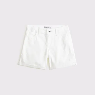 Abercrombie & Fitch Mid Rise Baggy Shorts In White