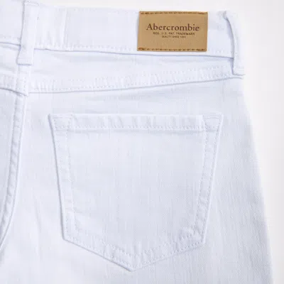 Abercrombie & Fitch Low Rise Midi Shorts In White
