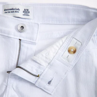 Abercrombie & Fitch Low Rise Midi Shorts In White