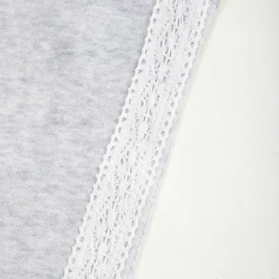 Abercrombie & Fitch Lace-trim Wide Leg Sweatpants In Gray